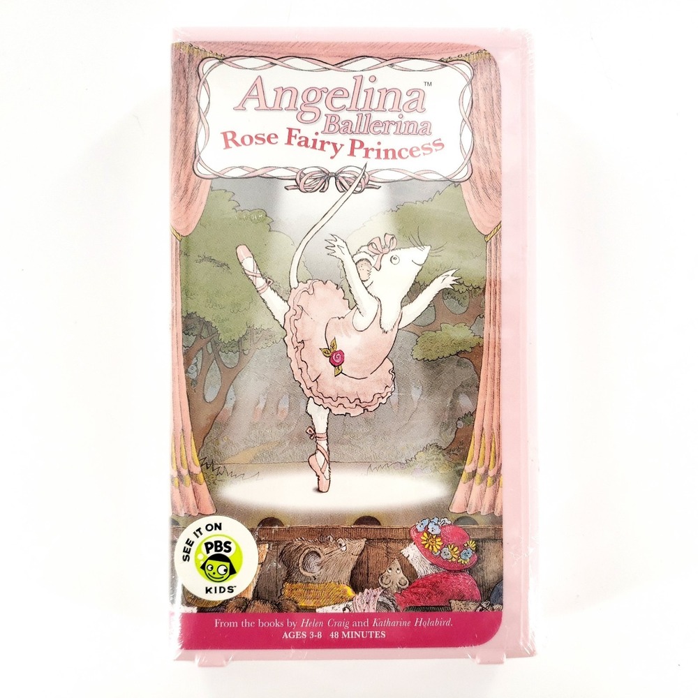 Angelina Ballerina Rose Fairy Princess (VHS, 2002) Pink Clamshell New Sealed
